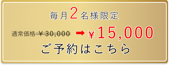 毎月2名様限定 ご予約はこちら ¥15,000